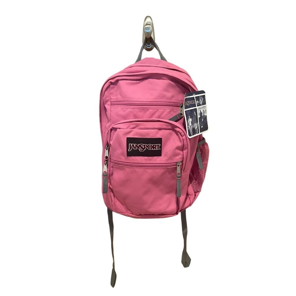 Jansport Women's Canvas Adjustable Strap Backpack Pocket Pink Size XL  20" x13"